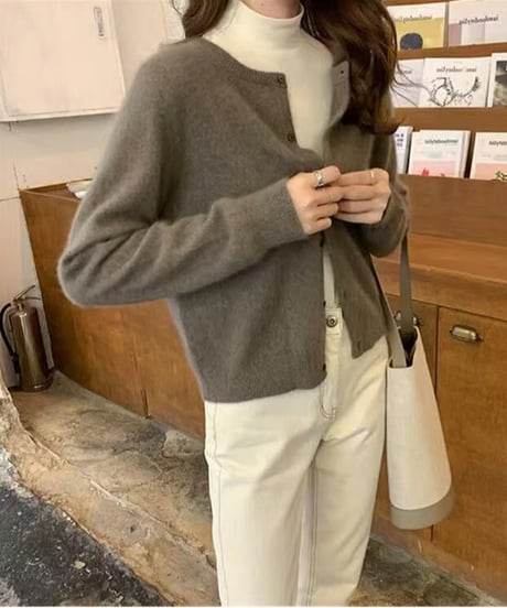 classic crewneck cardigan / 8color　hm2657