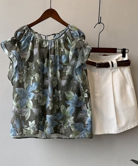 camouflage sheer top　hm2326