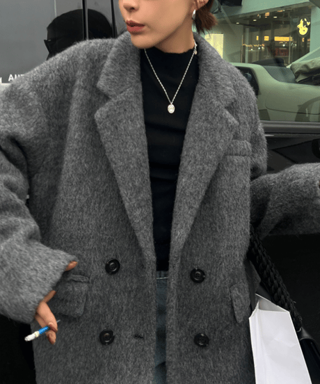 shaggy wool coat　hm1186