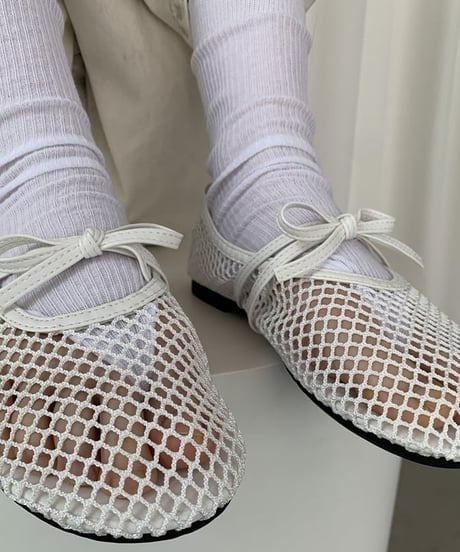 mesh ballerina shoes / 3color　hm2256