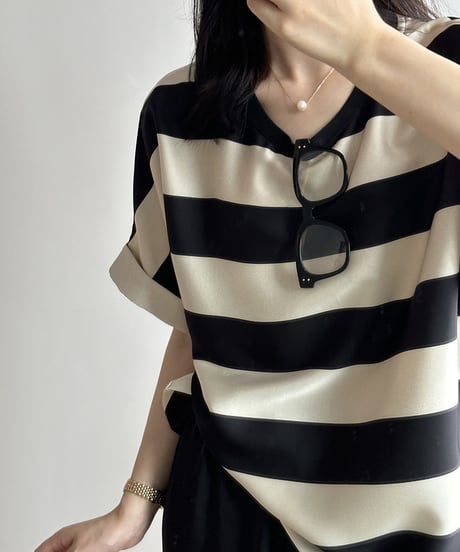 striped loose top　hm1637