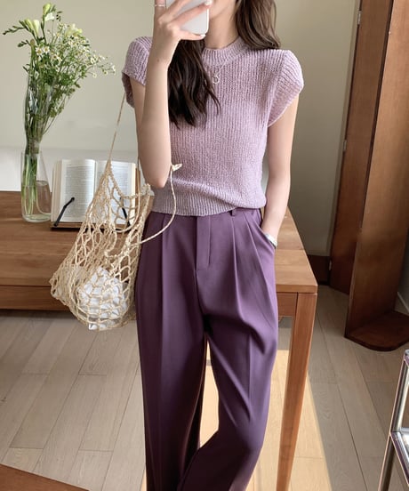french sleeve summer knit / 5color　hm1517