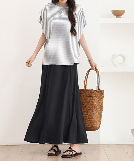 flared long skirt / 5color　hm2908