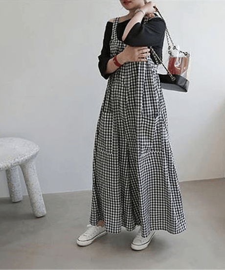 striped overall pants / 3color　hm2944