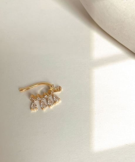 fringe stone ear cuff　hm1559