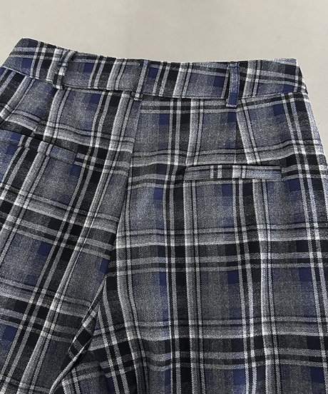 plaid wide pants / 2color　hm2768