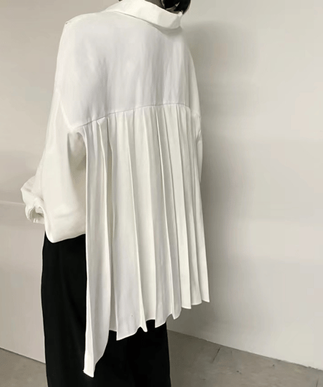pleats back blouse / 2color　hm2823