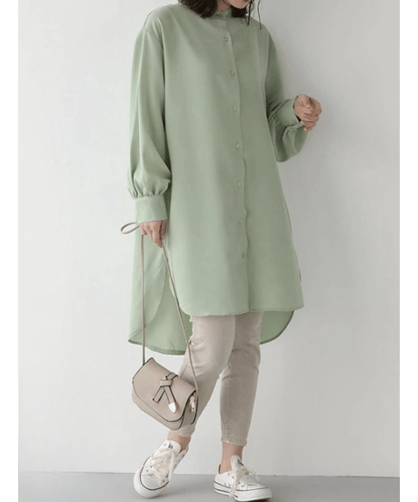 band collar shirt / 5color　hm2884
