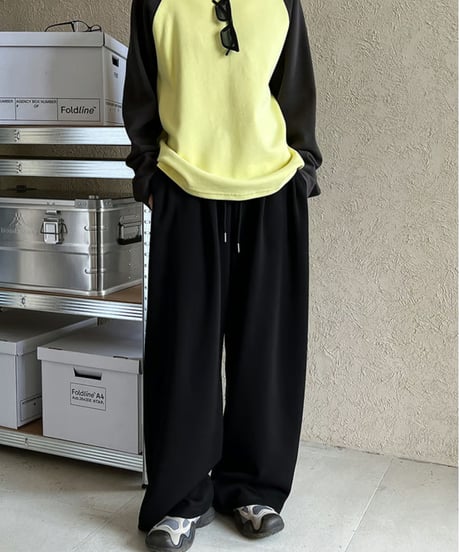 soft wide sweatpants / 3color　hm2065