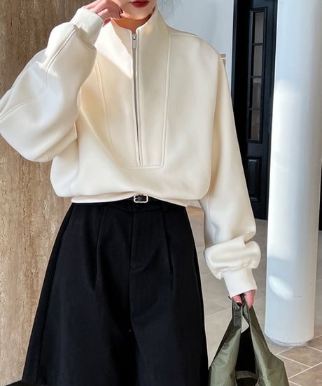 sweatshirt half zip pullover / 3color　hm1705