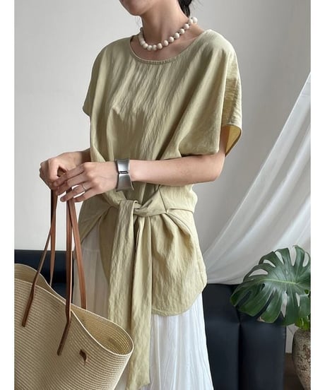 twist hem blouse / 2color　hm2407