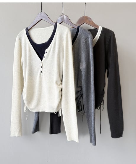 layered style knit / 3color　hm2767