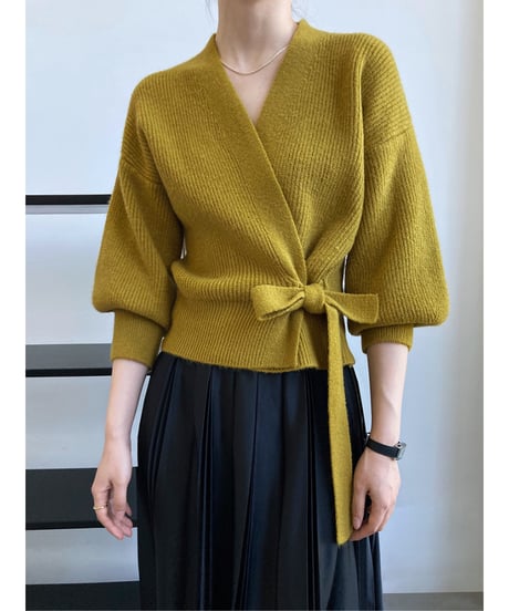 wrap knit cardigan / 5color　hm2617