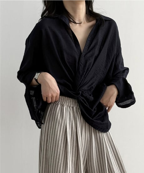 twist sheer shirt /2color　hm2171