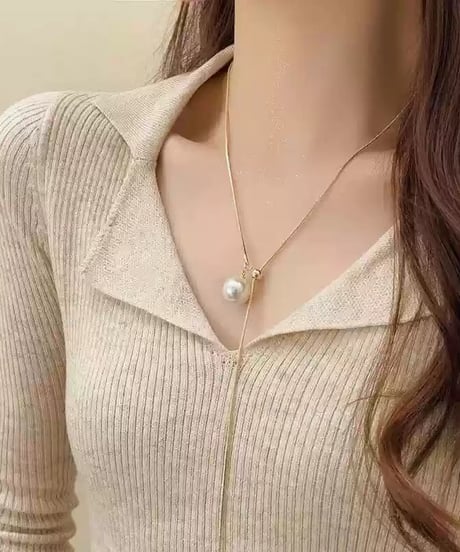 pearl y necklace / 2color　hm2116