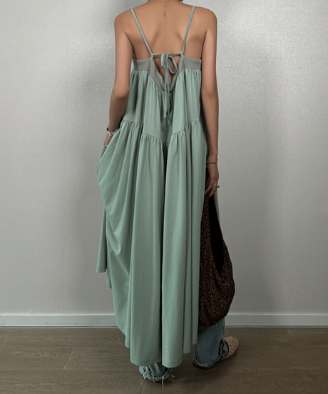 tiered cami dress / 2color 　hm1631