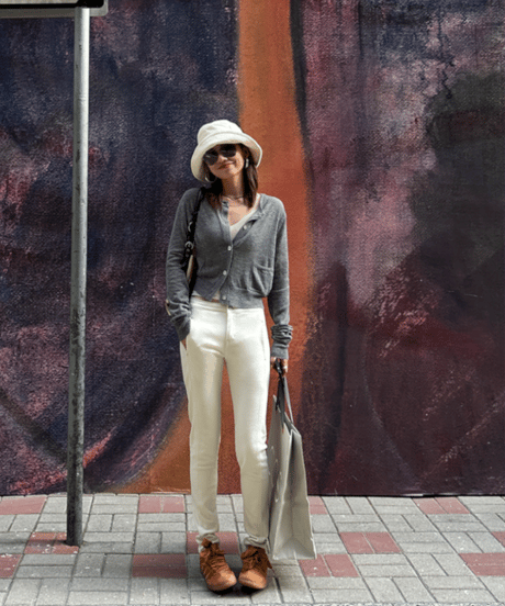 powder knit cardigan / 2color　hm1243