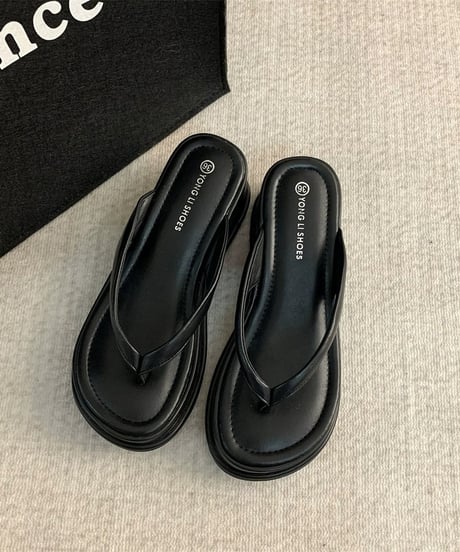 square toe thong sandal / 3color　hm1544