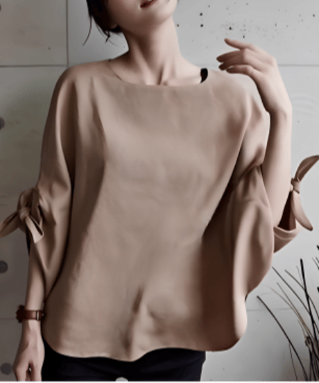 ribbon sleeve blouse / 3color　hm2637