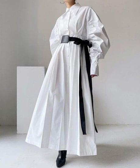 sleeve shirt dress / 2color　hm2534