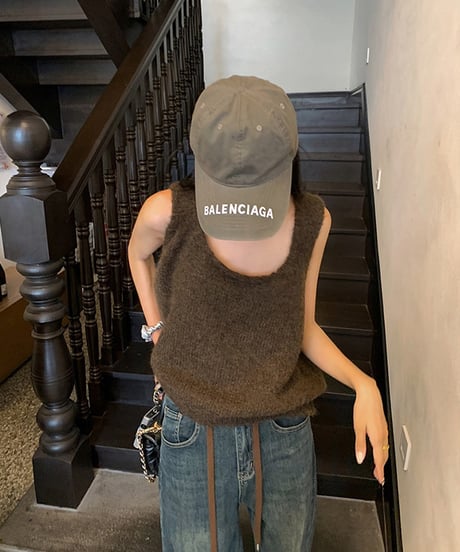 knit tank vest / 4color　hm1488