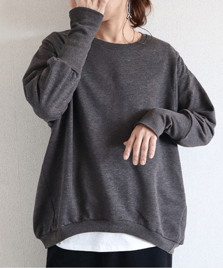 long ribbed sweatshirt  / 19color　hm2641