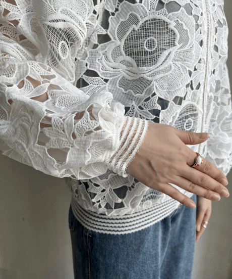 lace short jacket / 2color　hm2968