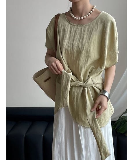 twist hem blouse / 2color　hm2407
