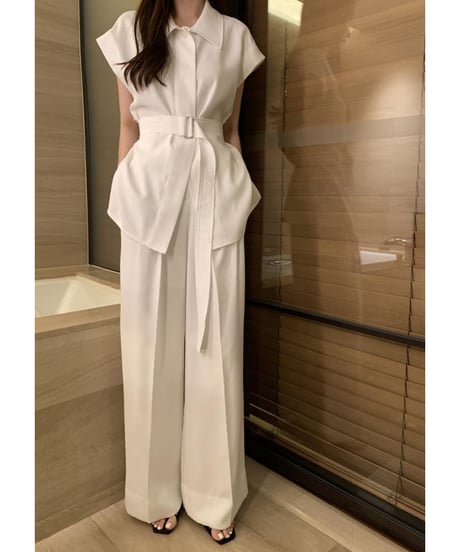 collared pants set / 3color　hm2863