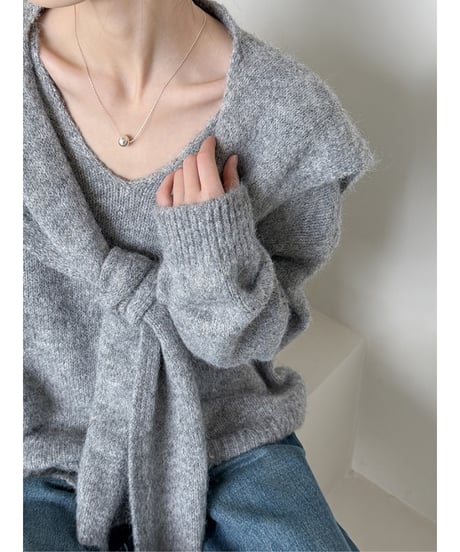 layered look knit top / 3color　hm2718