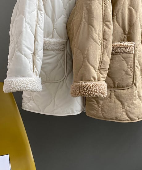 quilting boa coat / 2color　hm2709