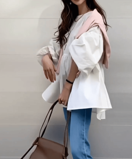 volume sleeve blouse / 2color　hm2571