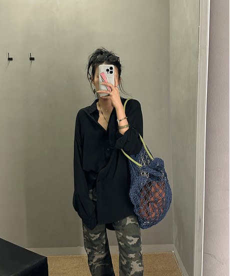 fluid drape shirt / 2color　hm2204