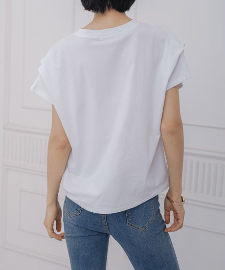 border cotton top / 8color　hm2956