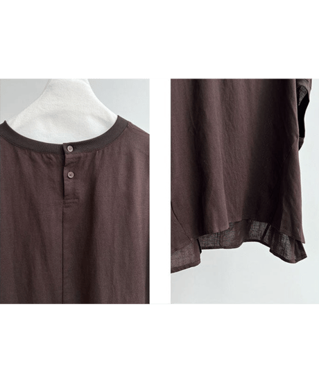 linen loose blouse / 2color　hm2942