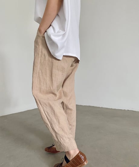 v-neck linen top / 2color　hm1466