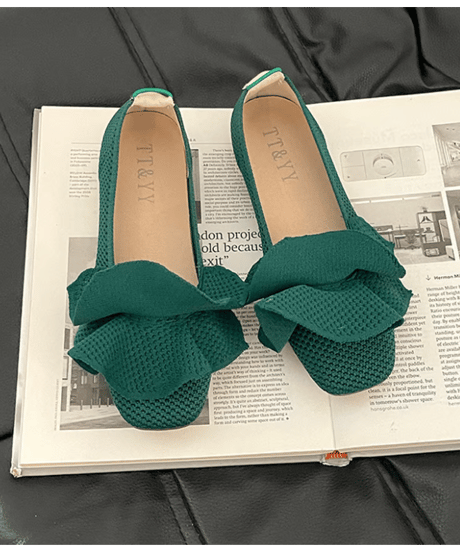 ribbon knit flats / 4color　hm2844