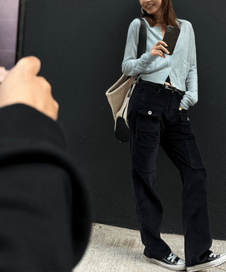 powder knit cardigan / 2color　hm1243