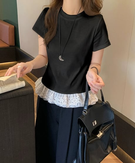 frill peplum cutsew / 3color　hm2337