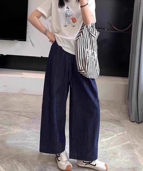 denim wide pants　hm2890
