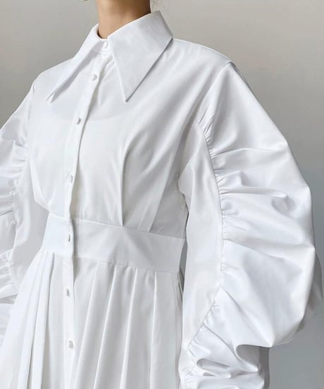 sleeve shirt dress / 2color　hm2534