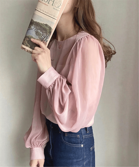 sheer balloon blouse / 5color　hm2901