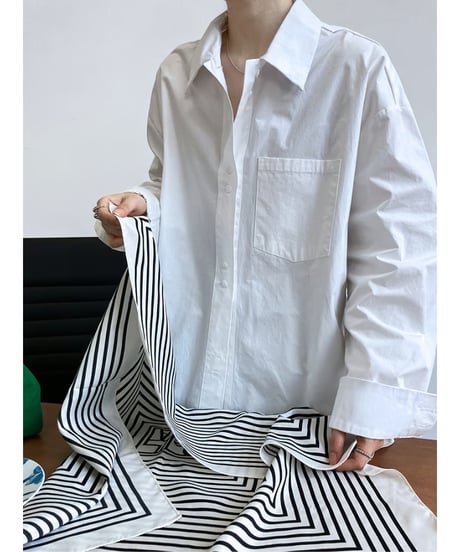 double button shirt / 2color　hm2053