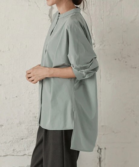 slit hem shirt / 4color　hm2964