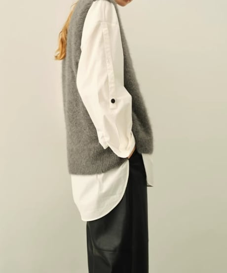 deep v-neck knit vest / 2color　hm1851