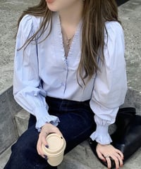french puff blouse / 2color　hm2930