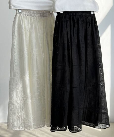 panting lace blouse & skirt  / 2color　hm2340