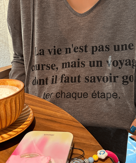 letter print hooded top / 2color　hm1446