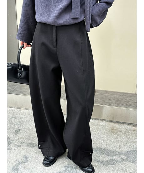 structured wide pants / 2color　hm2078