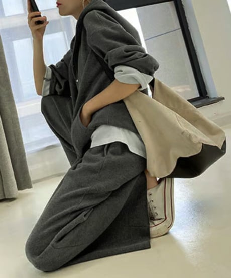 wide pants two-piece / 2color　hm1006